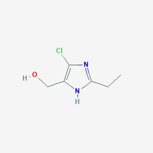 molecular formula C6H9ClN2O B140642 (4-chloro-2-ethyl-1H-imidazol-5-yl)methanol CAS No. 146650-65-9