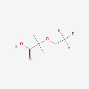 molecular formula C6H9F3O3 B1406420 2-Methyl-2-(2,2,2-trifluoroethoxy)propanoic acid CAS No. 1247389-44-1