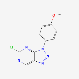molecular formula C11H8ClN5O B1406421 5-Chloro-3-(4-methoxy-phenyl)-3H-[1,2,3]triazolo[4,5-d]pyrimidine CAS No. 1448694-38-9