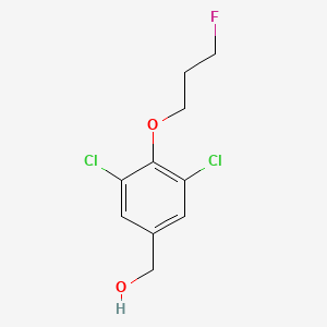 molecular formula C10H11Cl2FO2 B1406423 [3,5-Dichloro-4-(3-fluoropropoxy)-phenyl]-methanol CAS No. 1562412-69-4