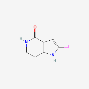 molecular formula C7H7IN2O B1406428 2-Iodo-1,5,6,7-tetrahydro-4H-pyrrolo[3,2-c]pyridin-4-one CAS No. 1609679-06-2