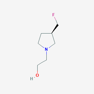 molecular formula C7H14FNO B1406429 (R)-2-(3-(Fluoromethyl)pyrrolidin-1-yl)ethanol CAS No. 1443983-91-2