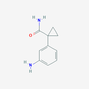 molecular formula C10H12N2O B1406430 1-(3-Aminophenyl)cyclopropanecarboxamide CAS No. 1456714-49-0
