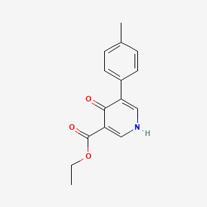 molecular formula C15H15NO3 B1406432 Ethyl 5-(4-methylphenyl)-4-oxo-1,4-dihydropyridine-3-carboxylate CAS No. 1449301-80-7