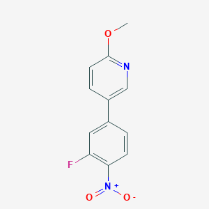 molecular formula C12H9FN2O3 B1406433 5-(3-Fluoro-4-nitrophenyl)-2-methoxypyridine CAS No. 1515921-40-0
