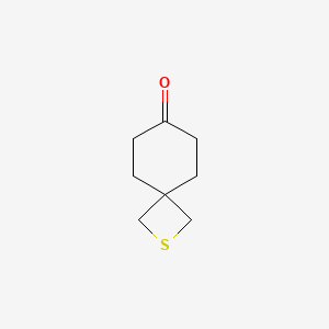 molecular formula C8H12OS B1406435 2-硫杂螺[3.5]壬烷-7-酮 CAS No. 1557247-28-5