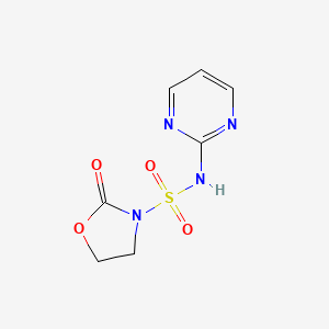 B1406445 2-oxo-N-(pyrimidin-2-yl)oxazolidine-3-sulfonamide CAS No. 1454667-36-7