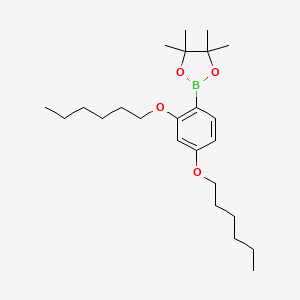 molecular formula C24H41BO4 B1406476 2,4-Bis(hexyloxy)phenylboronic acid pinacol ester CAS No. 1391734-70-5
