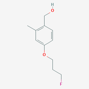 molecular formula C11H15FO2 B1406489 (4-(3-Fluoropropoxy)-2-methylphenyl)methanol CAS No. 1616507-85-7