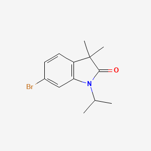 molecular formula C13H16BrNO B1406490 6-Bromo-1-isopropyl-3,3-dimethyl-1,3-dihydro-indol-2-one CAS No. 1581753-95-8
