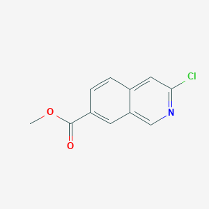 molecular formula C11H8ClNO2 B1406492 Methyl 3-chloroisoquinoline-7-carboxylate CAS No. 1544665-58-8