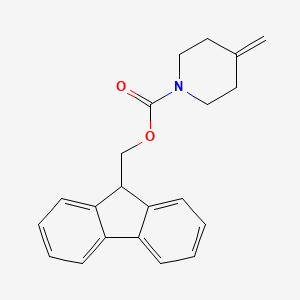molecular formula C21H21NO2 B1406496 (9H-fluoren-9-yl)methyl 4-methylenepiperidine-1-carboxylate CAS No. 1590372-27-2