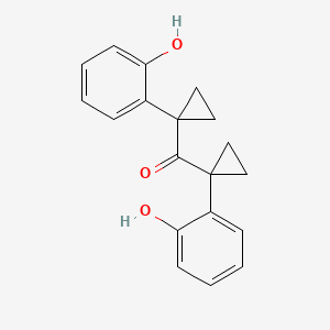 molecular formula C19H18O3 B14065235 Bis[1-(2-hydroxyphenyl)cyclopropyl]methanone 
