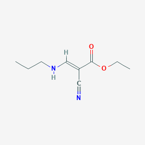 molecular formula C9H14N2O2 B14065424 ethyl (E)-2-cyano-3-(propylamino)prop-2-enoate 