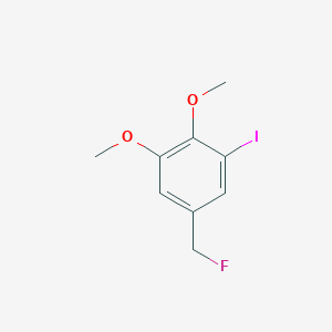 molecular formula C9H10FIO2 B14065426 1,2-Dimethoxy-3-iodo-5-(fluoromethyl)benzene 