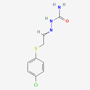 molecular formula C9H10ClN3OS B14065441 Hydrazinecarboxamide, 2-[2-[(4-chlorophenyl)thio]ethylidene]- CAS No. 92681-58-8