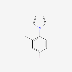 molecular formula C11H10FN B14065472 1-(4-Fluoro-2-methylphenyl)-1H-pyrrole CAS No. 383137-80-2