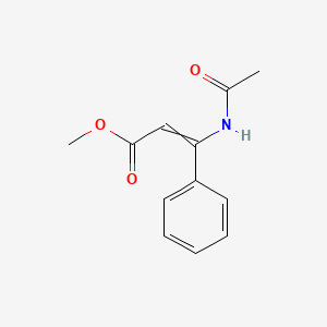 molecular formula C12H13NO3 B14065494 Methyl 3-acetamido-3-phenylprop-2-enoate CAS No. 136744-88-2