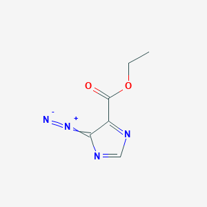 molecular formula C6H6N4O2 B14065557 Ethyl 5-diazoimidazole-4-carboxylate CAS No. 50993-52-7