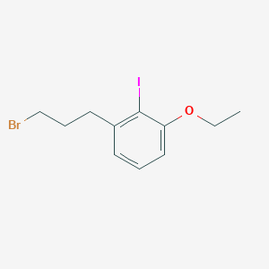 molecular formula C11H14BrIO B14065752 1-(3-Bromopropyl)-3-ethoxy-2-iodobenzene 