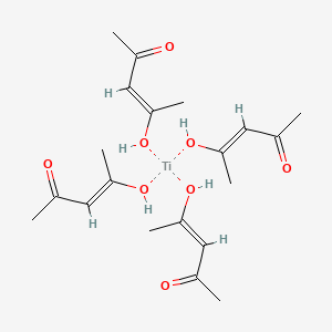 molecular formula C20H32O8Ti B1406584 Titanium, acetylacetone Bu alc. iso-Pr alc. complexes CAS No. 97281-09-9