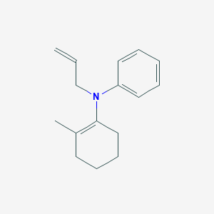 molecular formula C16H21N B14065862 N-(2-Methylcyclohex-1-en-1-yl)-N-(prop-2-en-1-yl)aniline CAS No. 100747-79-3