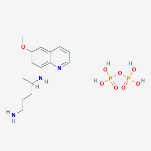 molecular formula C15H25N3O8P2 B14065961 N4-(6-methoxy-8-quinolinyl)pentane-1,4-diamine; phosphono dihydrogen phosphate 