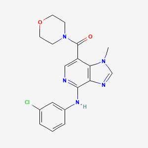 molecular formula C18H18ClN5O2 B14065965 N-(3-chlorophenyl)-1-methyl-7-(4-morpholinylcarbonyl)-1H-imidazo[4,5-c]pyridin-4-amine 