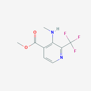 molecular formula C9H9F3N2O2 B14065982 Methyl 3-(methylamino)-2-(trifluoromethyl)isonicotinate 