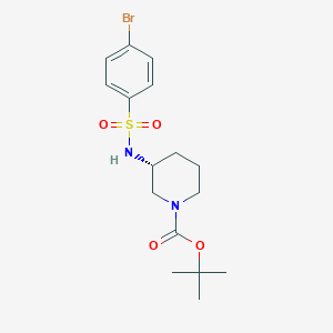 molecular formula C16H23BrN2O4S B14066005 tert-Butyl (3R)-3-[(4-bromobenzene-1-sulfonyl)amino]piperidine-1-carboxylate CAS No. 1002360-19-1