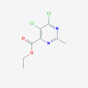 molecular formula C8H8Cl2N2O2 B14066074 Ethyl 5,6-dichloro-2-methylpyrimidine-4-carboxylate 