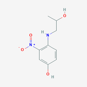 molecular formula C9H12N2O4 B14066140 3-Nitro-N-(2-Hydroxypropyl)-4-Aminophenol CAS No. 92982-24-6