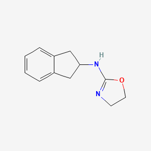 molecular formula C12H14N2O B14066162 2-Indanamine, N-(2-oxazolin-2-yl)- CAS No. 101692-43-7