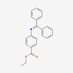 molecular formula C22H19NO2 B14066205 Ethyl 4-[(diphenylmethylidene)amino]benzoate CAS No. 102222-52-6
