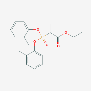 molecular formula C19H23O5P B14066239 Ethyl 2-(bis(o-tolyloxy)phosphoryl)propanoate CAS No. 163119-24-2