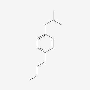 molecular formula C14H22 B14066279 Benzene, 1-butyl-4-(2-methylpropyl) CAS No. 62449-91-6