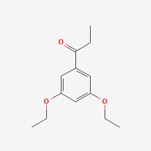 molecular formula C13H18O3 B14066338 1-(3,5-Diethoxyphenyl)propan-1-one 