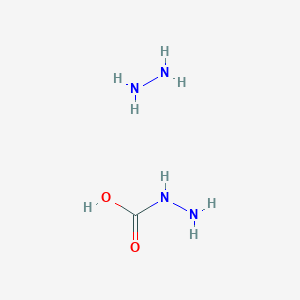 molecular formula CH8N4O2 B14066398 Hydrazine;hydrazinecarboxylic acid CAS No. 10195-79-6