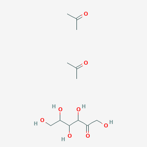 molecular formula C12H24O8 B14066409 1,3,4,5,6-Pentahydroxyhexan-2-one;propan-2-one 