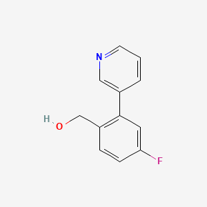 molecular formula C12H10FNO B14066422 (4-Fluoro-2-(pyridin-3-yl)phenyl)methanol 
