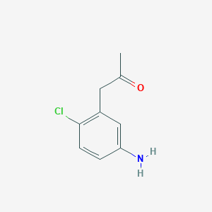 molecular formula C9H10ClNO B14066490 1-(5-Amino-2-chlorophenyl)propan-2-one 