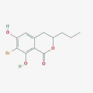 molecular formula C12H13BrO4 B140665 Hiburipyranone CAS No. 134419-24-2
