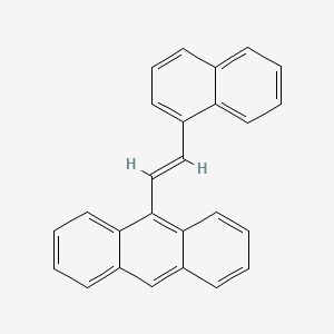 molecular formula C26H18 B14066531 Ethene, 1-(anthracen-9-yl)-2-(1-naphthyl)-, (E)- 