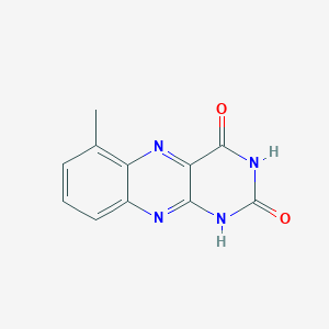 molecular formula C11H8N4O2 B14066649 6-Methylbenzo[g]pteridine-2,4(1H,3H)-dione CAS No. 6431-46-5