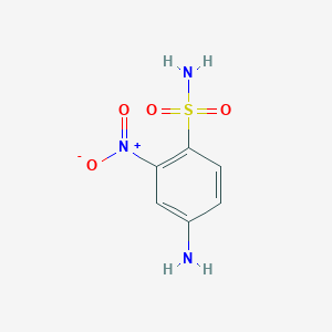 molecular formula C6H7N3O4S B14066656 4-Amino-2-nitrobenzenesulfonamide 