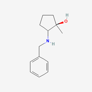 molecular formula C13H19NO B14066677 rel-(1R,2R)-2-(Benzylamino)-1-methylcyclopentan-1-ol 
