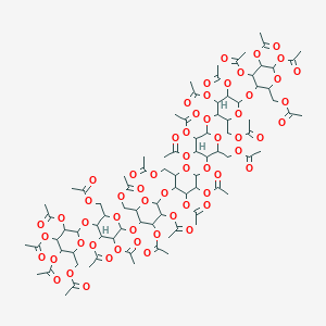 molecular formula C88H118O59 B14066678 Maltoheptaose tricosaacetate 