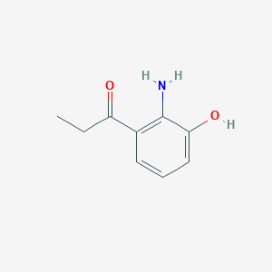 molecular formula C9H11NO2 B14066685 1-(2-Amino-3-hydroxyphenyl)propan-1-one 