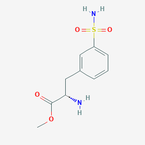 molecular formula C10H14N2O4S B14066755 methyl (2S)-2-amino-3-(3-sulfamoylphenyl)propanoate 