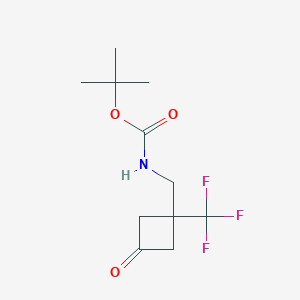 tert-butyl N-{[3-oxo-1-(trifluoromethyl)cyclobutyl]methyl}carbamate
